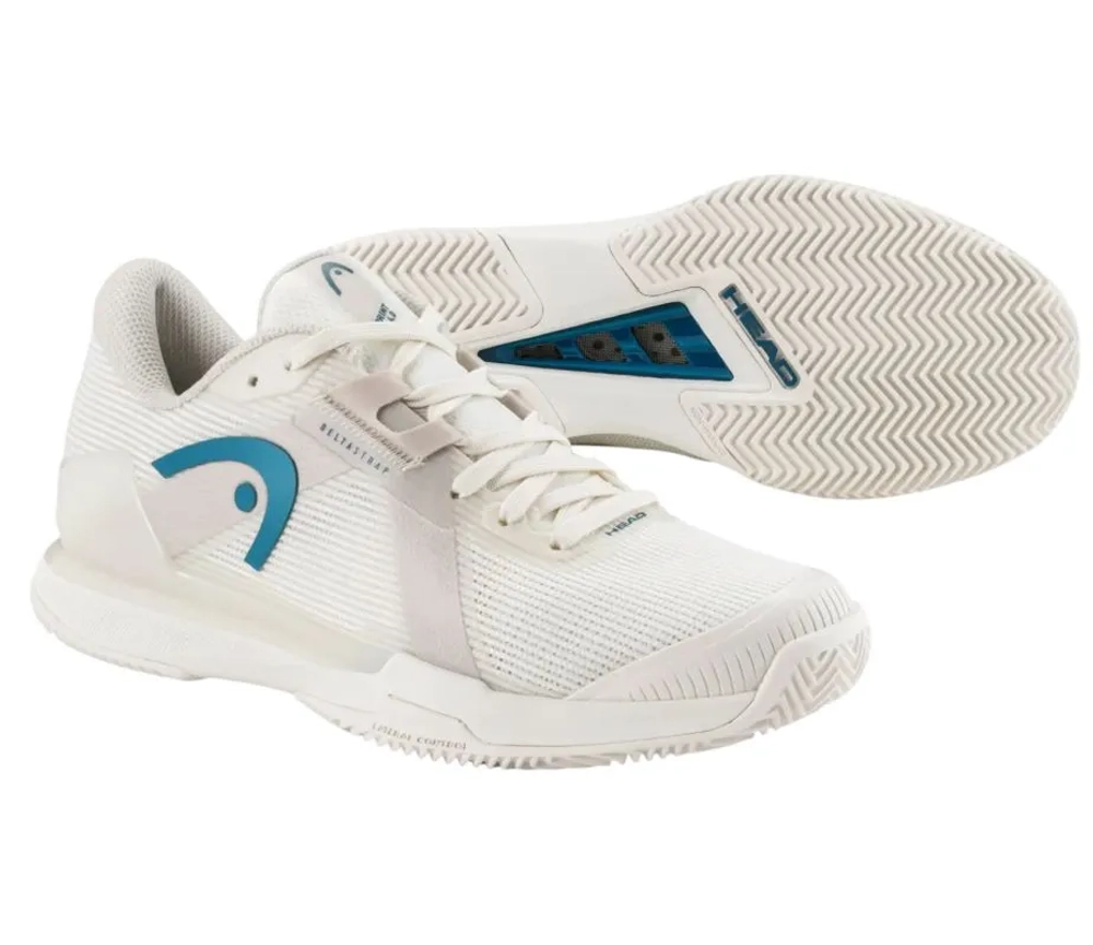 Женские Кроссовки теннисные Head Sprint Pro 4.0 Clay - chalk white/twilight blue