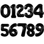 Фольгированные цифры в черном цвете 66 см / 102 см