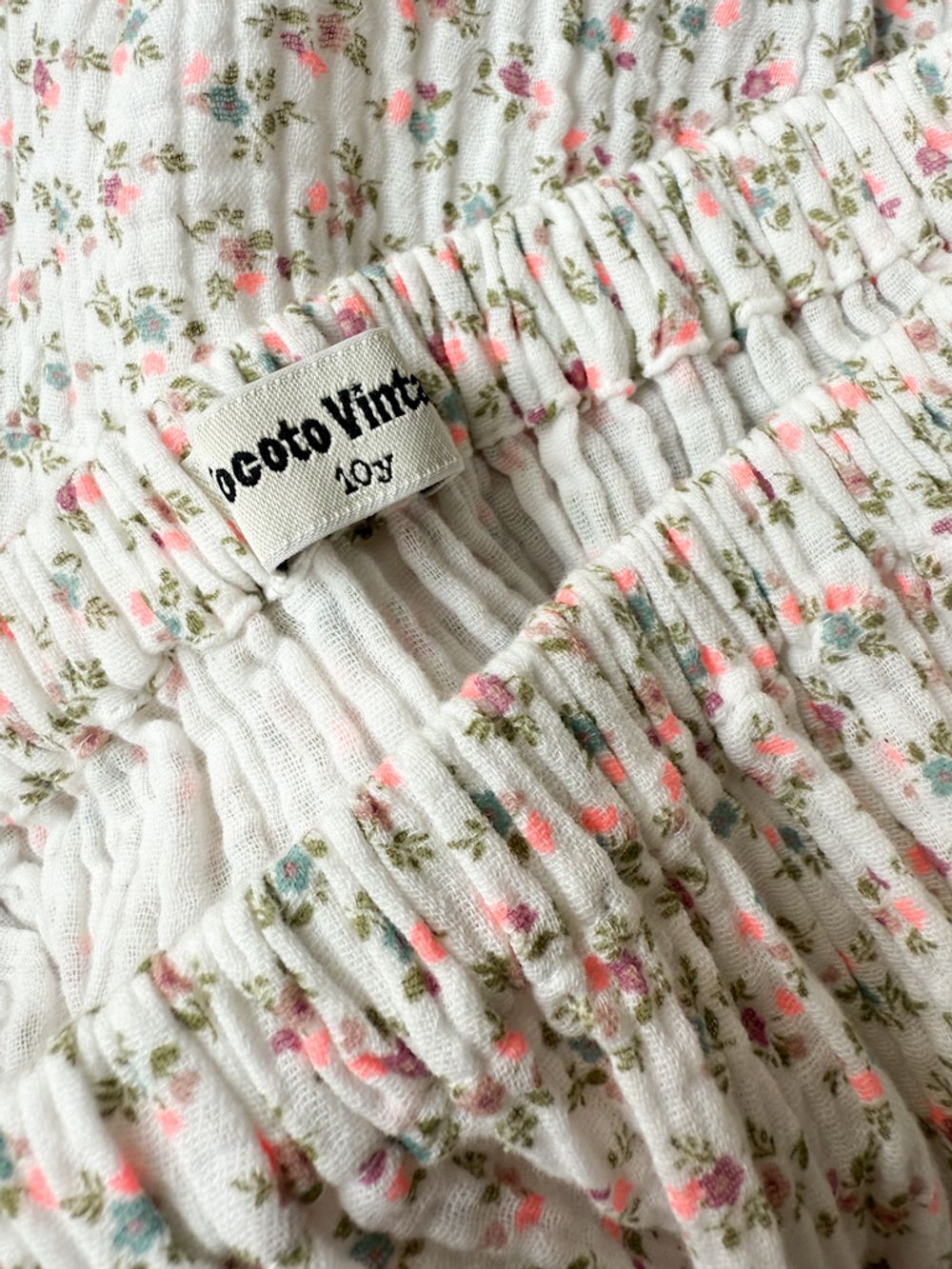 Хлопковая ярусная юбка Tocoto Vintage, 140