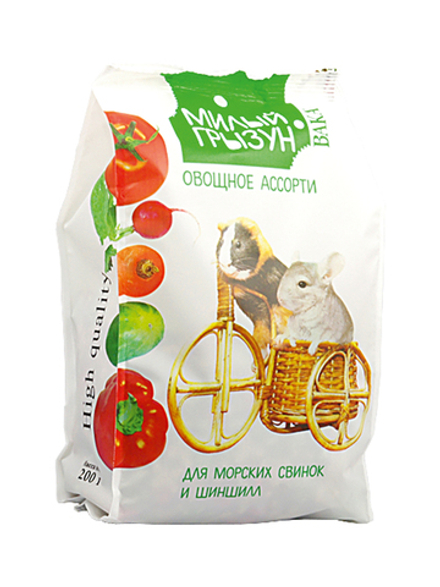 ВАКА High Quality "Милый грызун" овощное ассорти для шиншилл и морских свинок 200 г