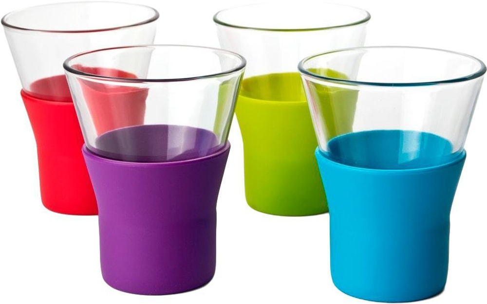 Набор стаканов для чая 4шт 220мл Bormioli Rocco Ypsilon Brio зеленый