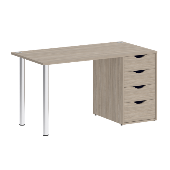 Home Office Стол письменный VR.SP-3-138.4 Дуб Аттик/Хром 1380*720*750