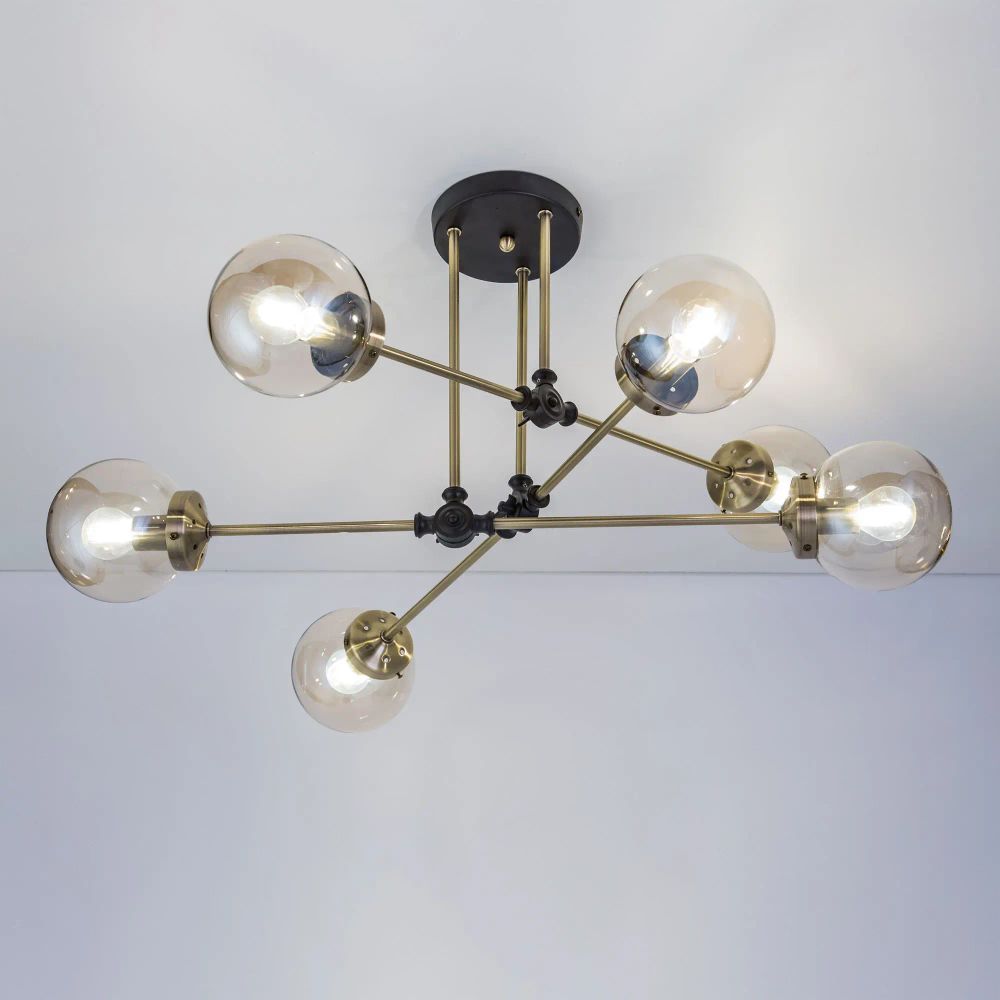 Citilux Планета CL105165 Люстра на штанге поворотная Бронза