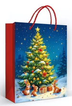 Пакет подарочный ламинированный M "Волшебная ёлка" 70000836 (Мир поздравлений)