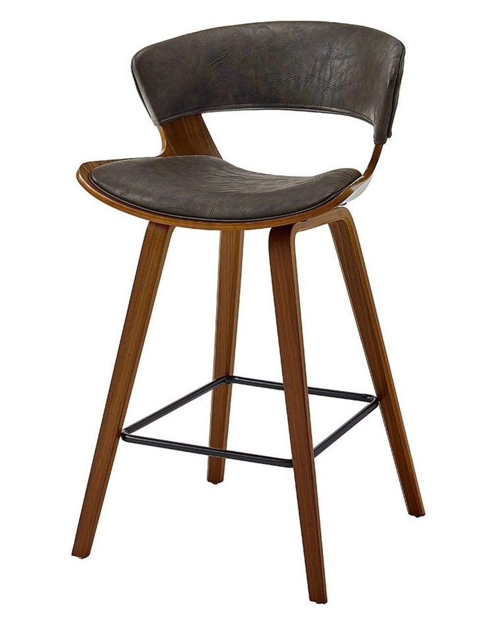 Стул барный JY3080-1109 коричневый PU#Y15-04/орех