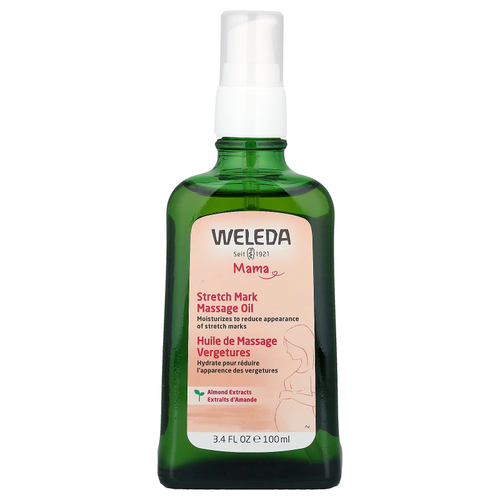 Weleda, Mama, массажное масло от растяжек, с экстрактом миндаля, 100 мл (3,4 жидк. унции)