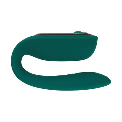 Зеленый гибкий вибратор для пар с пультом ДУ (Цвет: зеленый)