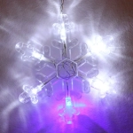 Гирлянда для дома БАХРОМА «Снежинка» ш2,5 м* в0,6/0,9м 130 ламп LED, IP-20, Белый, синий мерцает (возможность соединения)