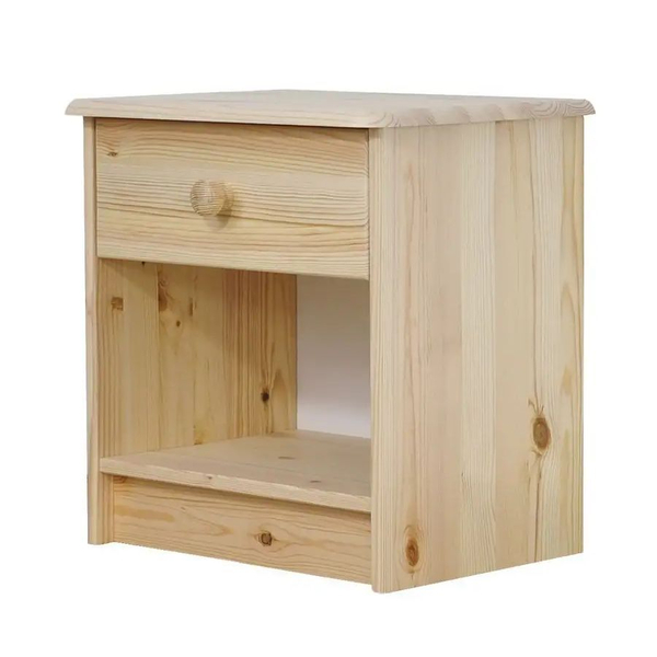 Тумба прикроватная Хаба 1 ящик, из массива сосны, в натуральной отделке