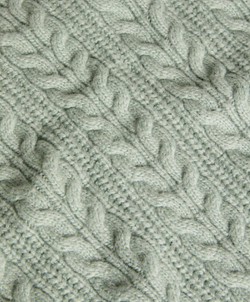 Oysho Вязаный свитер с высоким воротником, зеленый