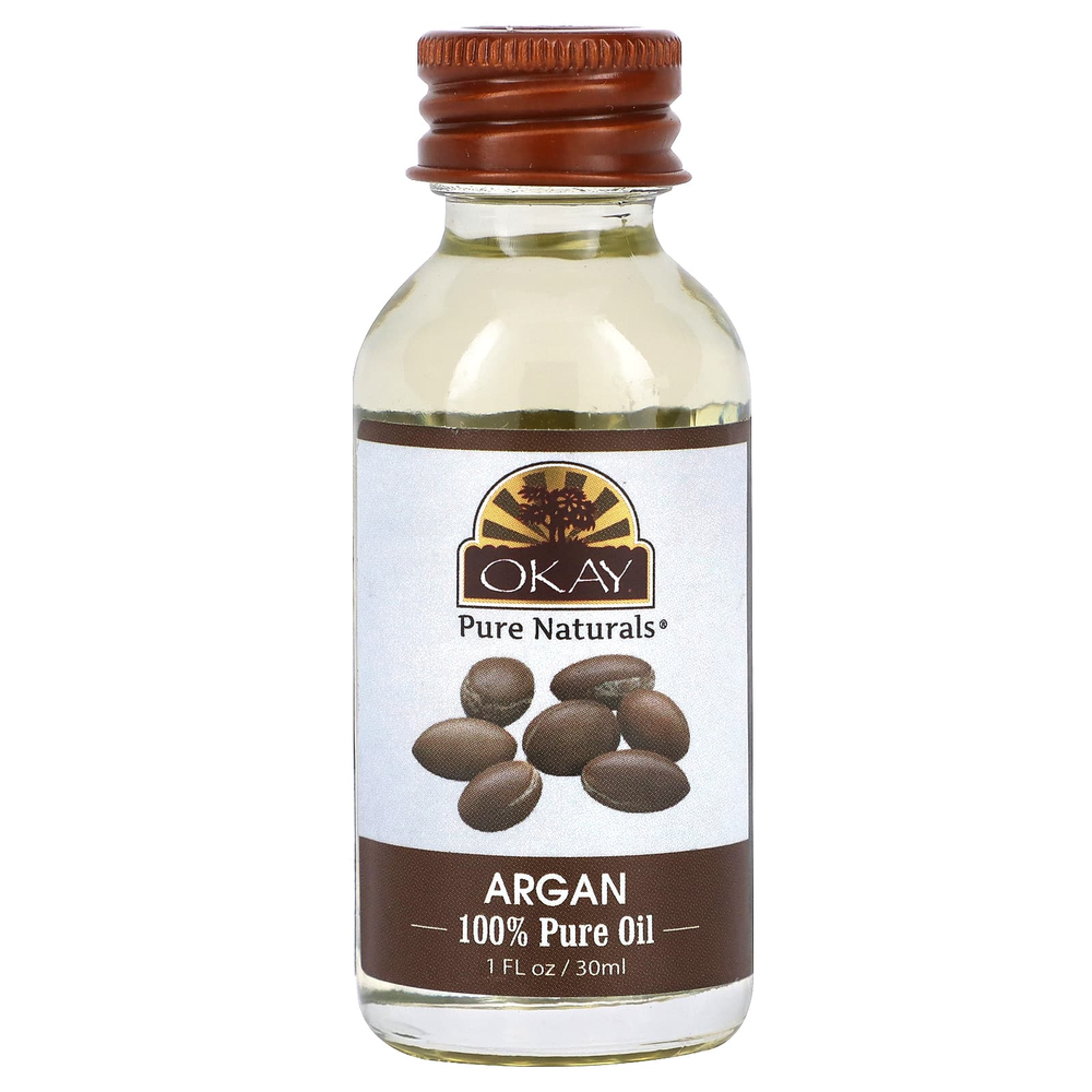 Okay Pure Naturals, 100% чистое масло, аргана, 30 мл (1 жидк. унц.)