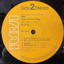 Винтажная виниловая пластинка LP Scorpions Love At First Sting (Japan 1984) (No Obi) Big City Nights