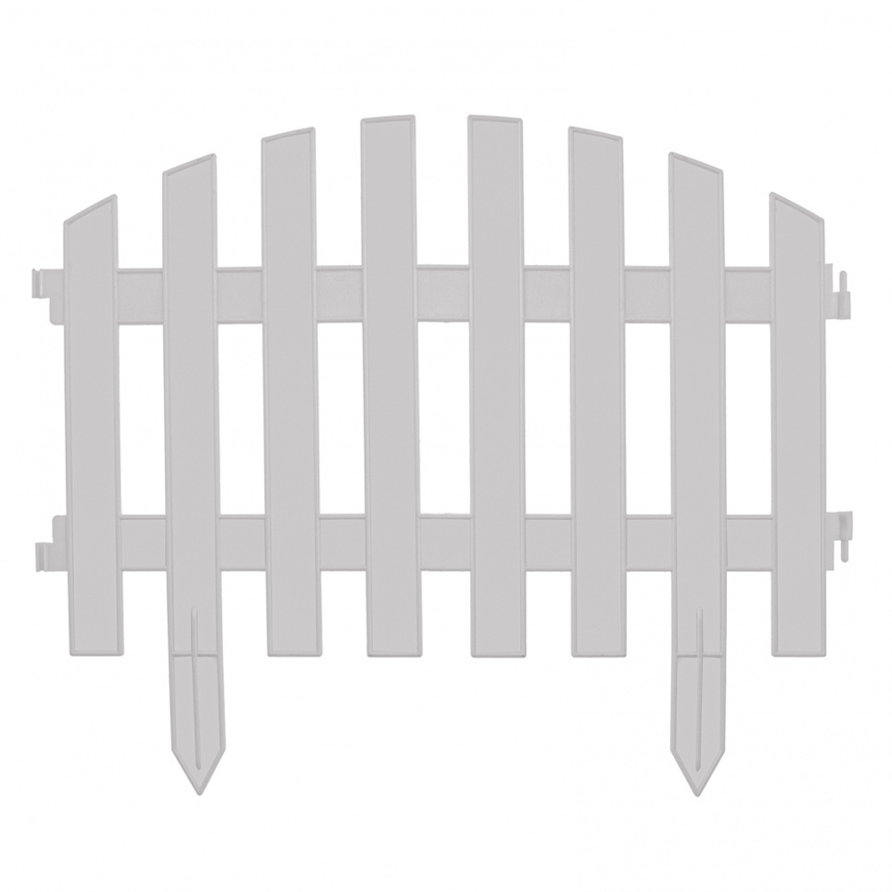 Забор декоративный "Винтаж", 28 х 300 см, белый, Россия, Palisad