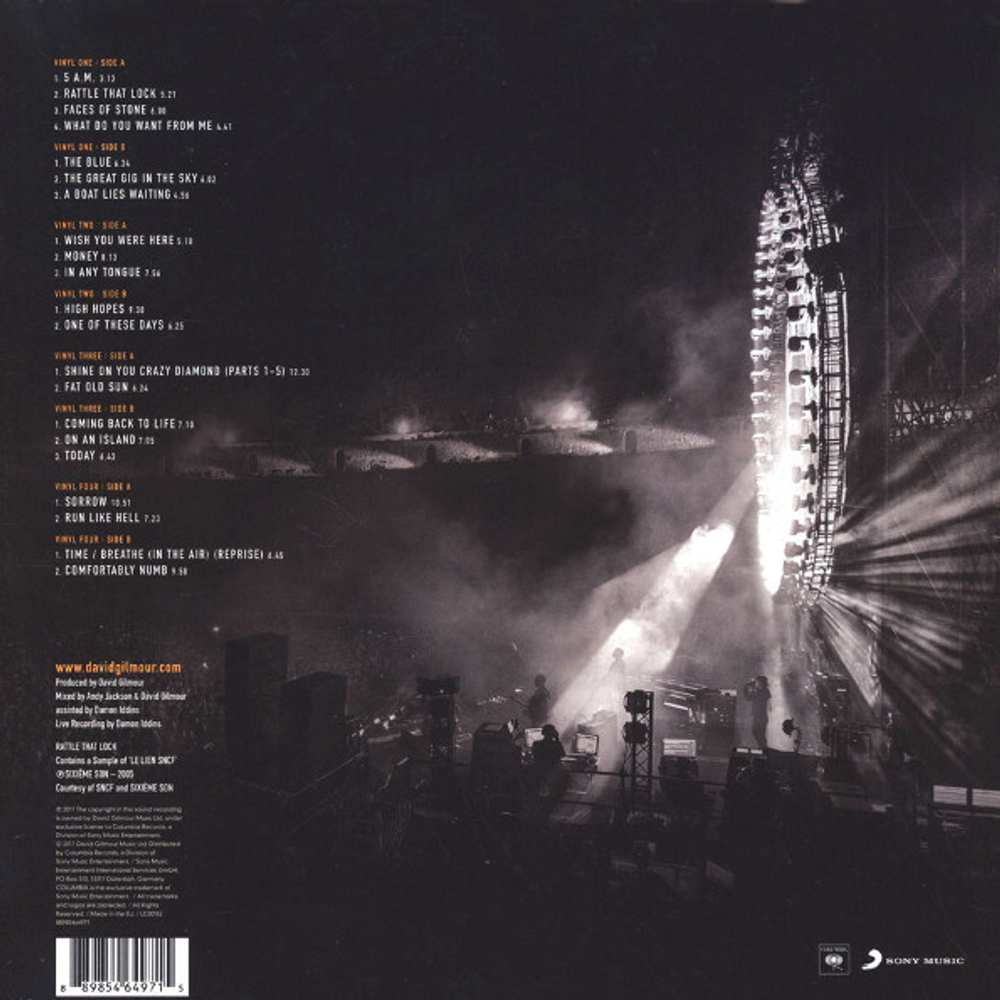 David Gilmour / Live At Pompeii (4LP)