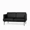 Диван Bisq 156 см, черная кожа