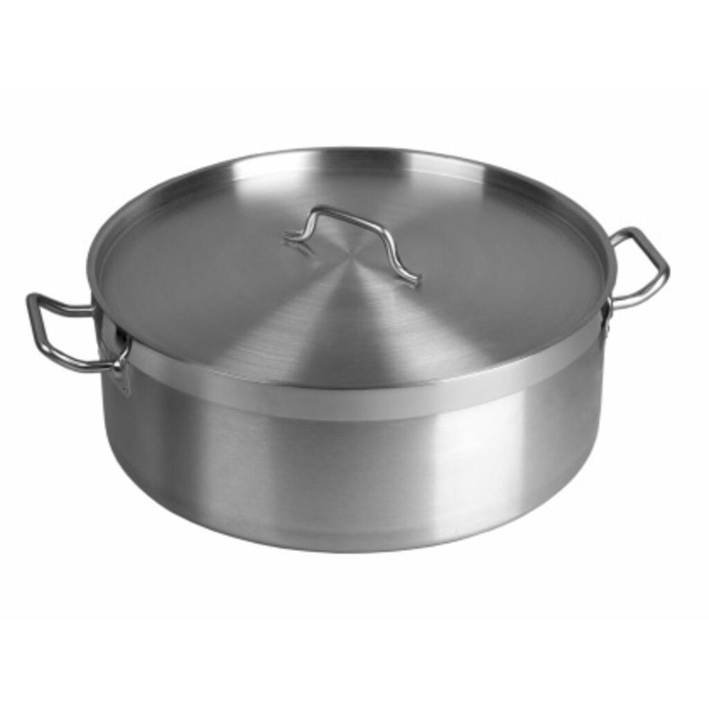 Кастрюля 10 л котел 32*12 см   низкий с крышкой нерж. ИНДУКЦИЯ P.L. Proff Cuisine