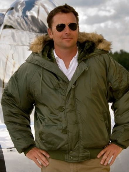 Куртка Мужская Alpha N-2B Flight Jacket (оливковая -S.green)
