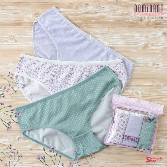 Трусики женские DOMINANT 55000-186, FULL BRIEF, 3 шт. в уп.