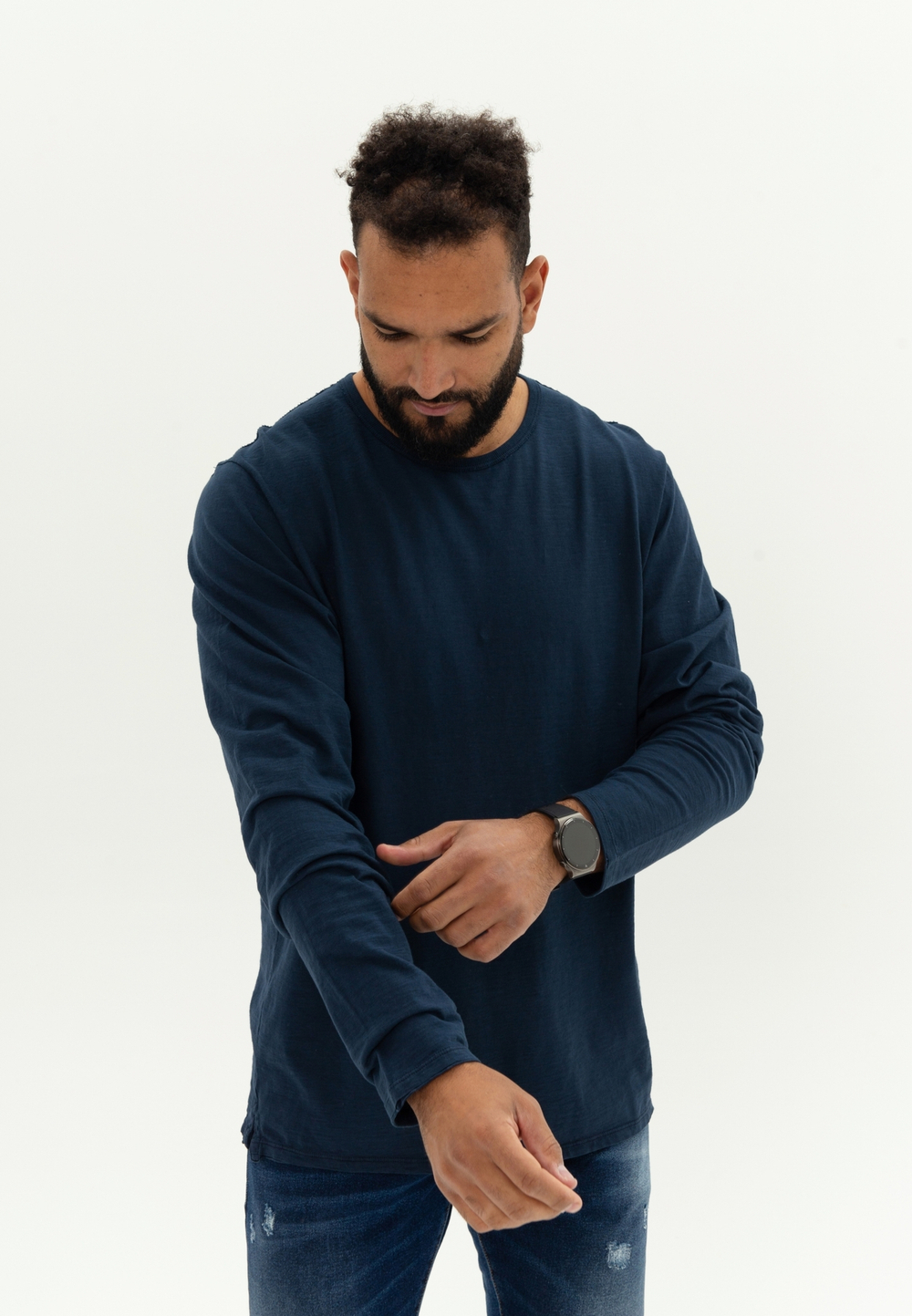 Лонгслив Bowery NYC однотонный Vintage Iris