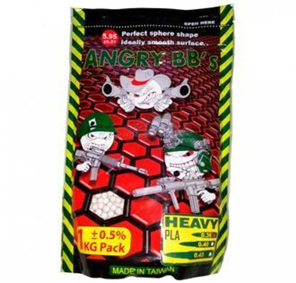 Шарики ANGRY BBs® 0,40 (белые, 1кг. пакет) AG-040