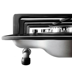 Варочная панель газовая HCG-464, стекло 4 конф, черная, эл.поджиг, газконтроль