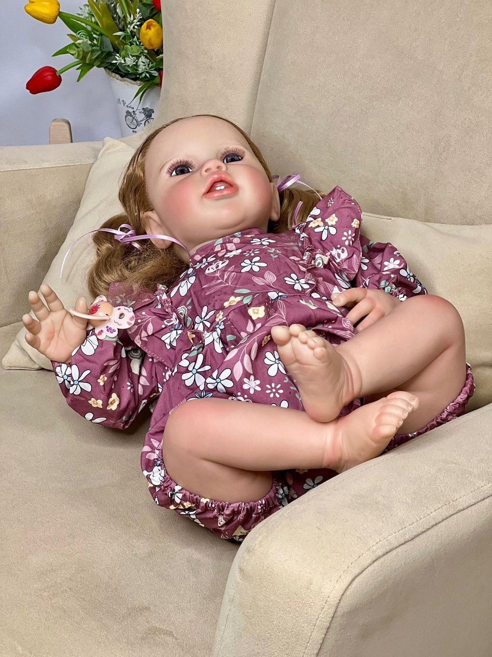 Кукла Реборн мягконабивная 60см в пакете (FA-599)