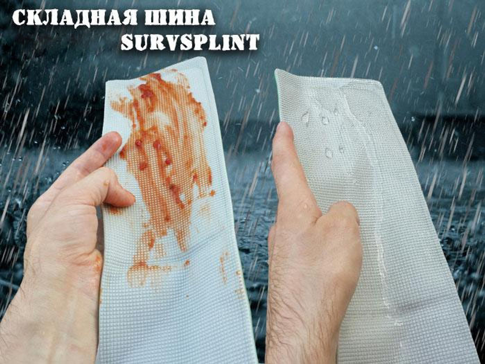 Складная иммобилизационная шина SurvSplint Rescue яркая желто-синяя