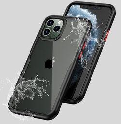 Чехол защитный на iPhone 11 Pro с черными рамками и красными кнопками, серии Ultra Hybrid от Caseport