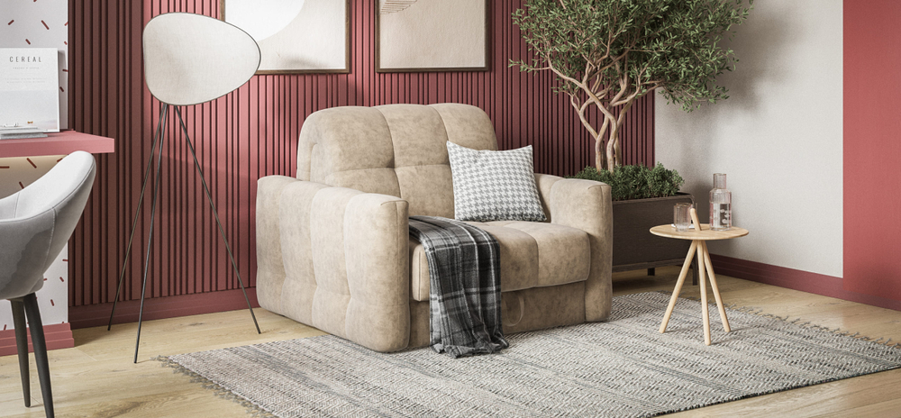 Босс Слип кресло-кровать Велюр Роял тауп