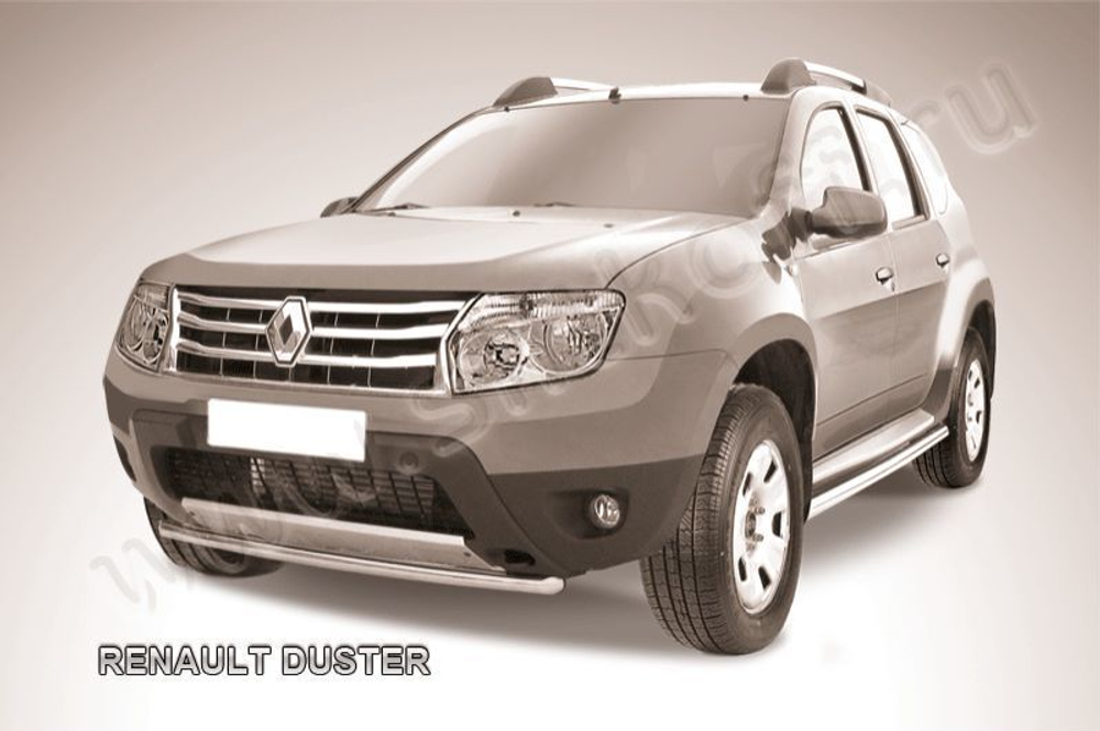 Защита переднего бампера (нержавейка) Renault Duster (2010-2015) d42