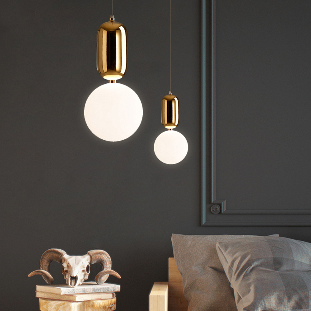 Pendant design lamp Aballs  by Parachilna (Gold,  D15)