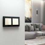 Перекрестный выключатель одноклавишный (айвори матовый)