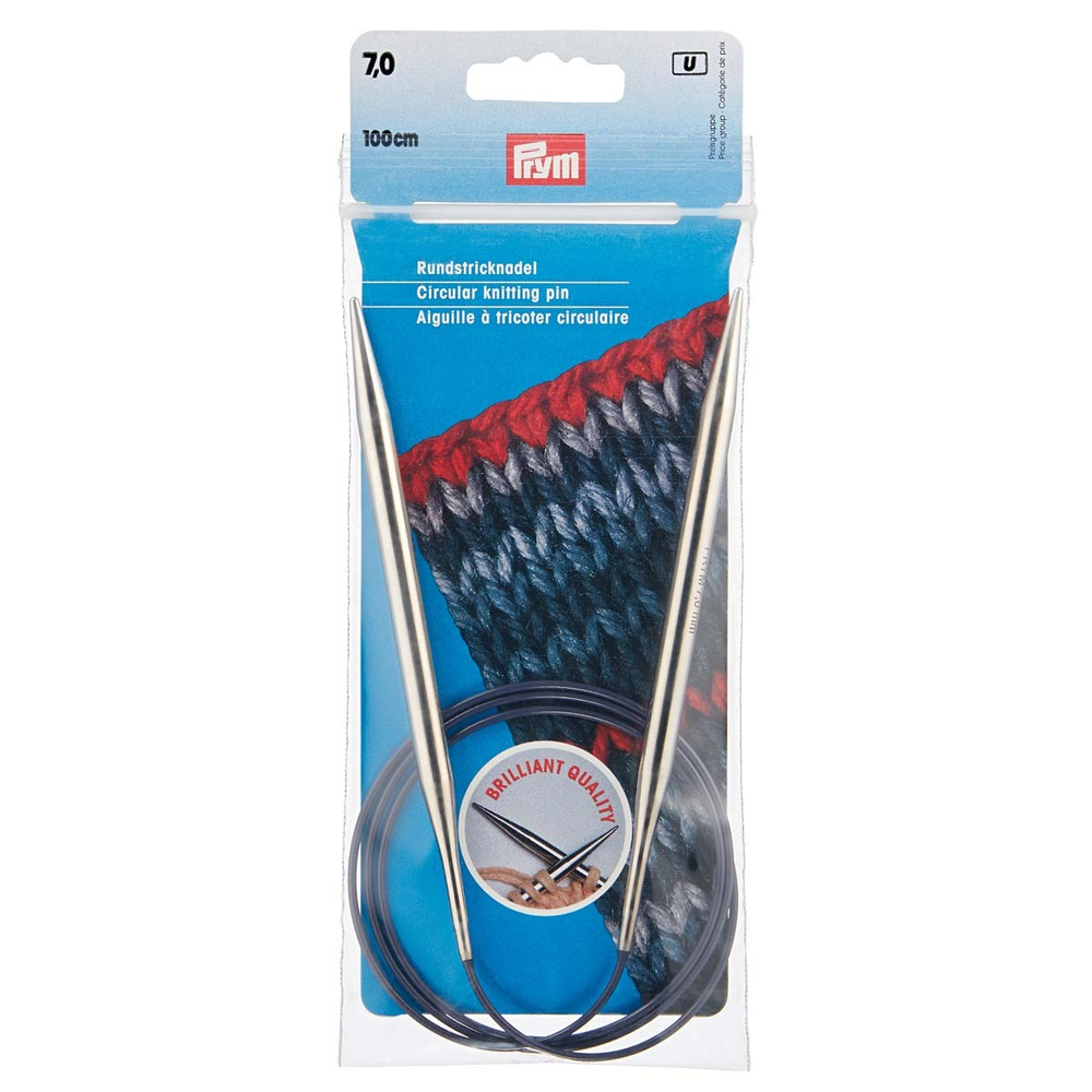 Спицы круговые, латунь, 7мм/100см Prym 212196