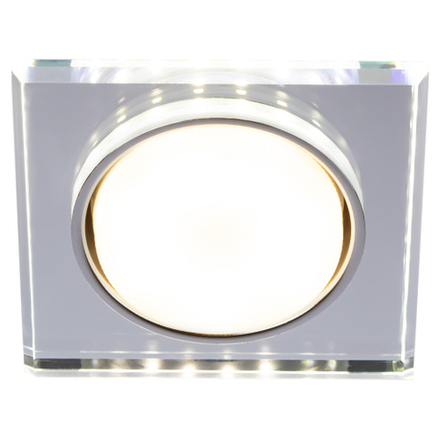 Встраиваемый светильник со светодиодной подсветкой ЭРА DK LD50 MR GX53 зеркальный