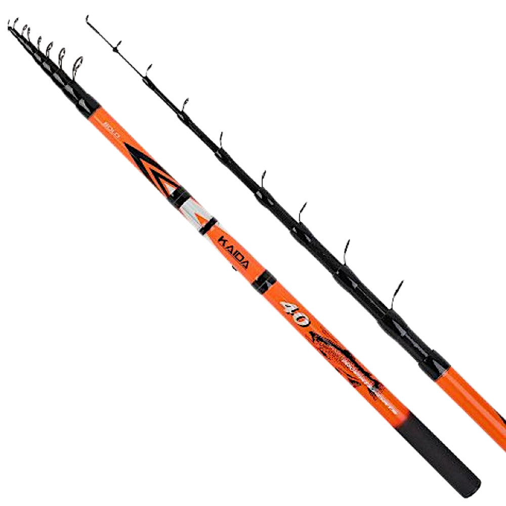 Удилище Kaida 835-360 Телескоп Rivert Sports с кольцами 3.6м 15г Вес 170г 8секц. Тр.длина 0.65м