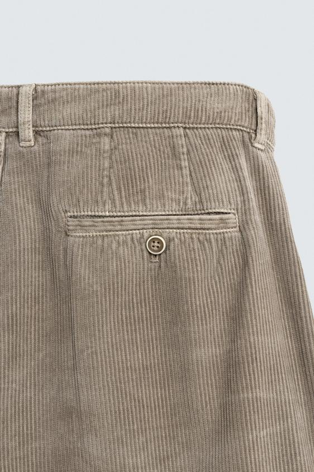 ZARA ВЕЛЬВЕТОВЫЕ ШОРТЫ WIDE FIT, СЕРО-КОРИЧНЕВЫЙ