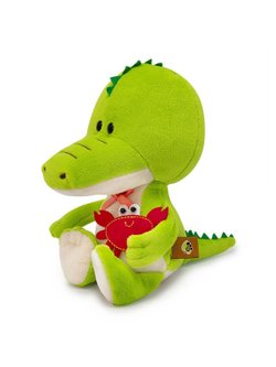 Мягкая игрушка Крокодильчик Кики с крабом 15 см