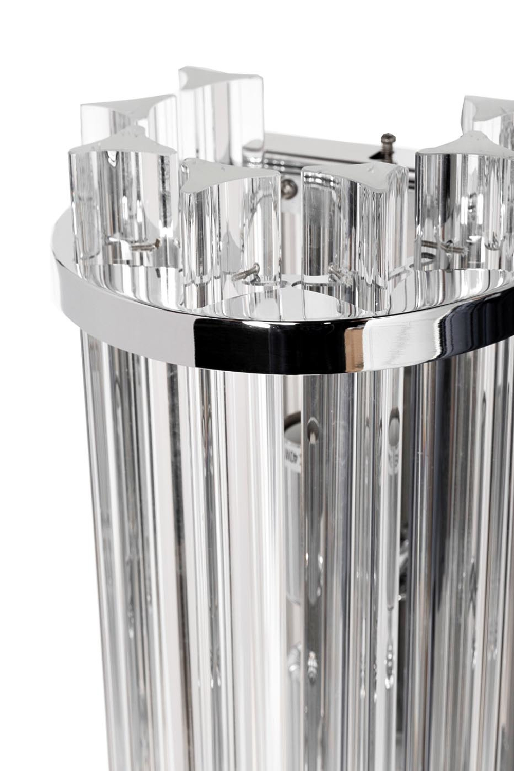 Бра стеклянное d35см Garda Decor хром классический стиль, E14, 40W