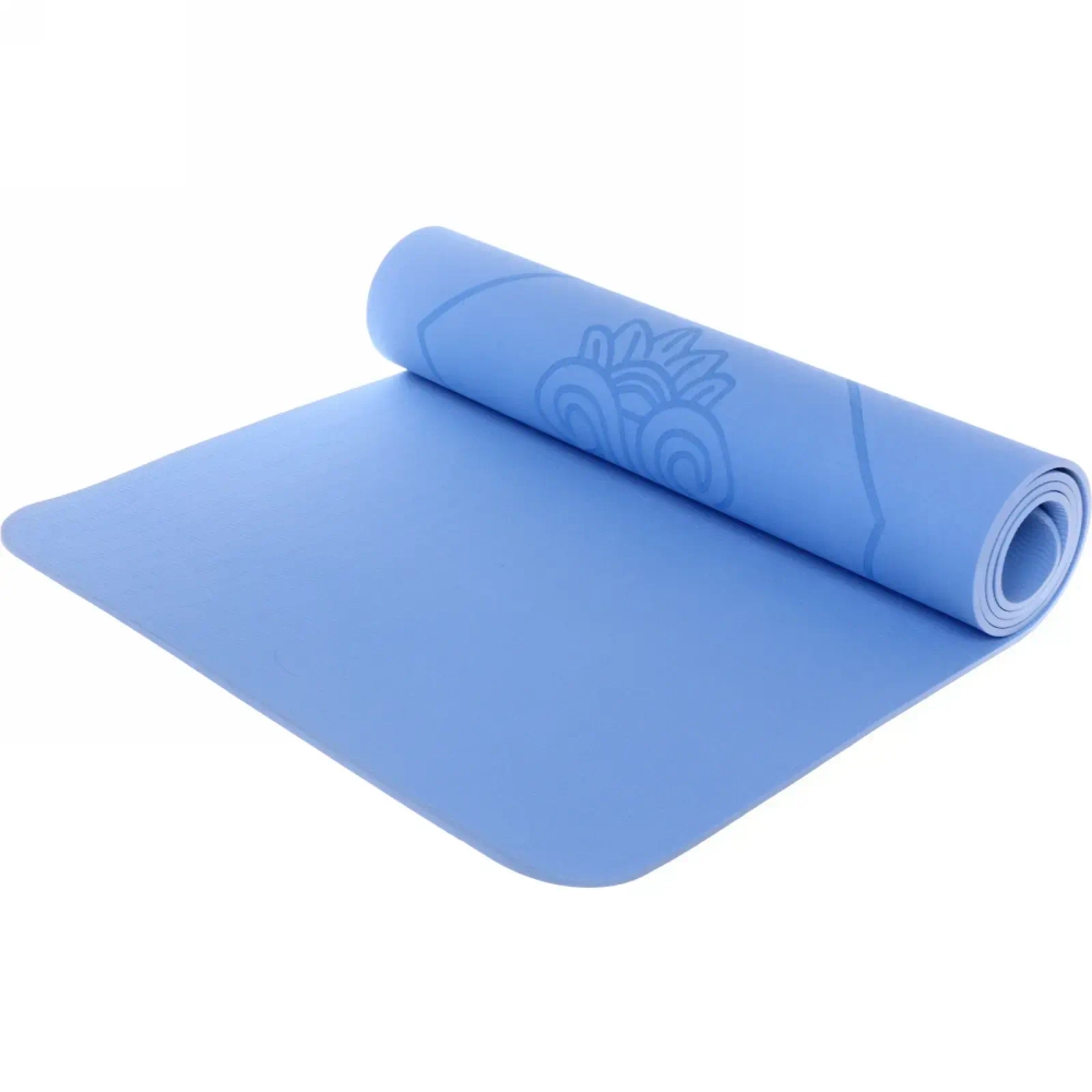 Коврик для йоги «Мандала» 183*61*06 см (ТРЕ), голубой