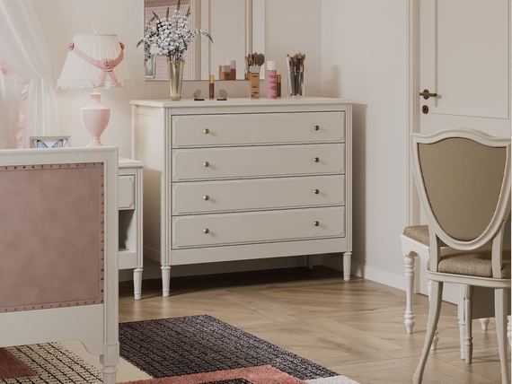 Комод Elit 4 ящика (белый)