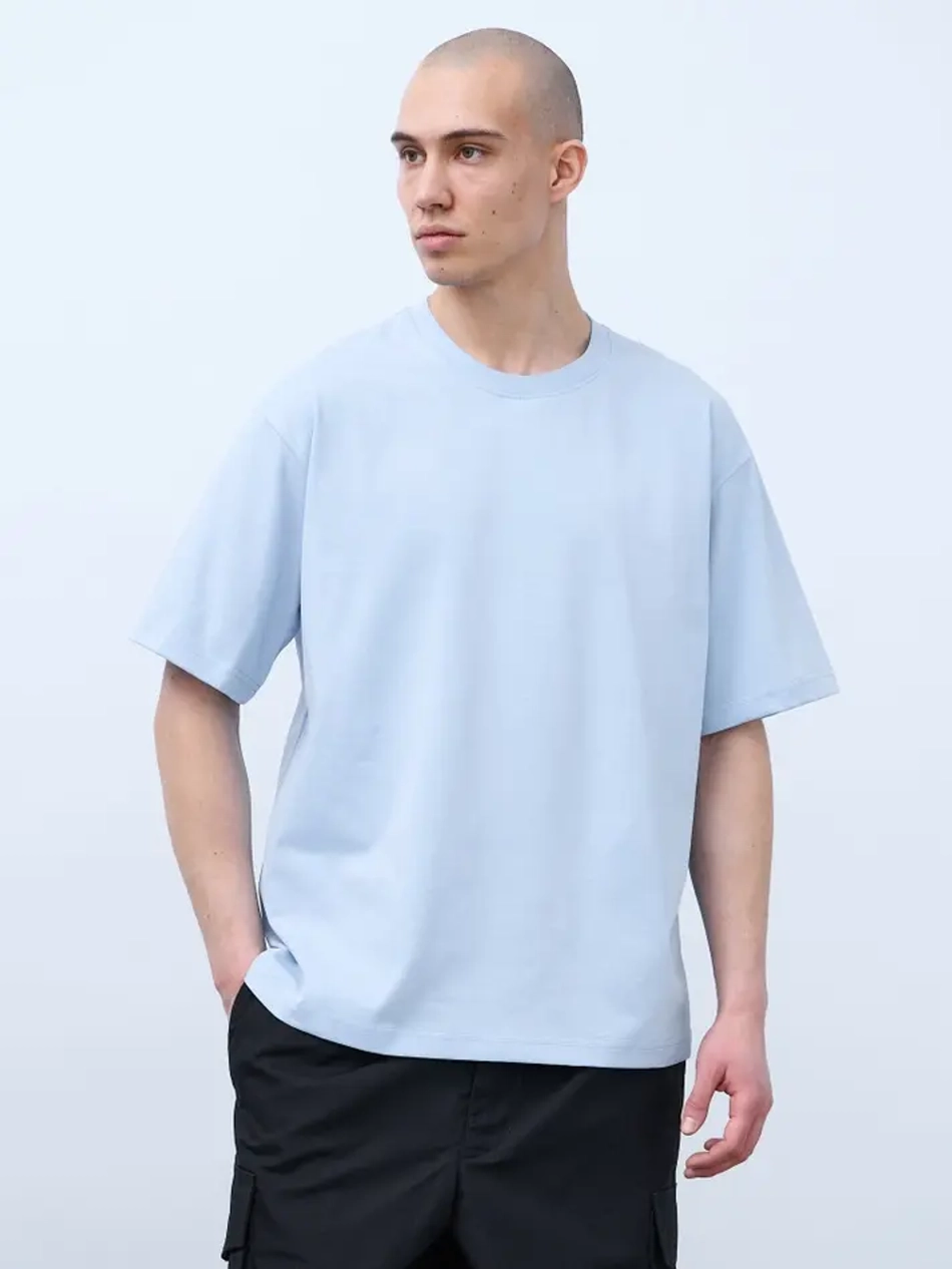 Футболка оверсайз (голубой) 230 г
