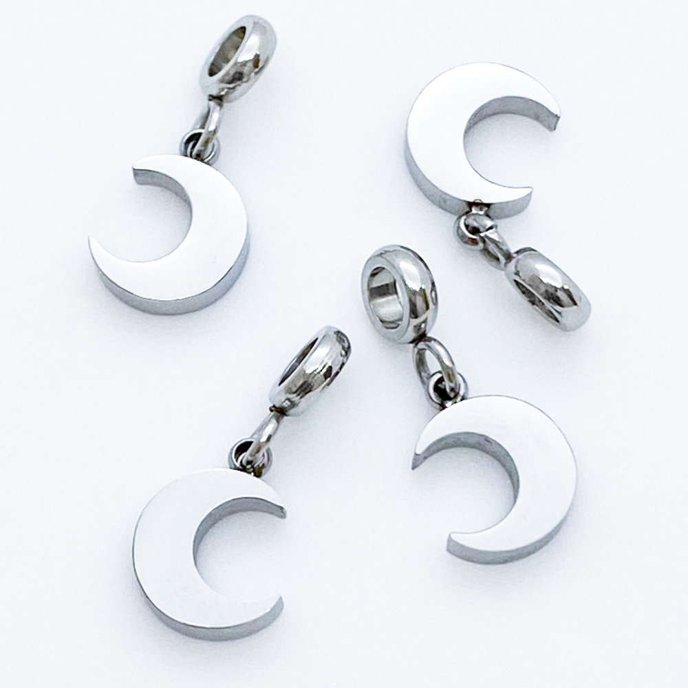 Подвеска Месяц, сталь, размер 9*6 мм, цена за 1 шт