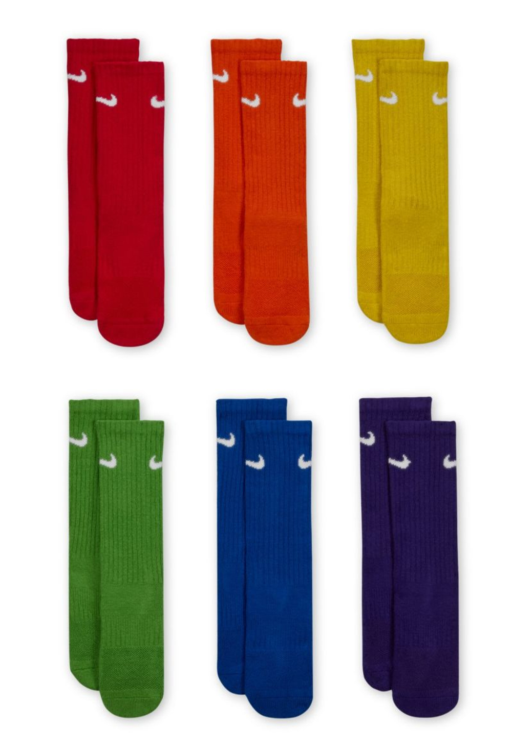 Теннисные носки Nike Everyday Crew 6P - multicolor