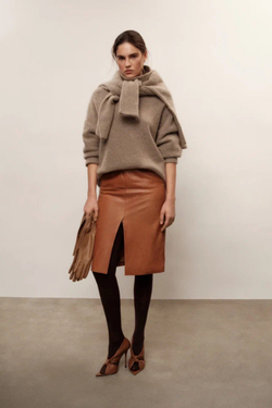 Юбка кожаная HONEY