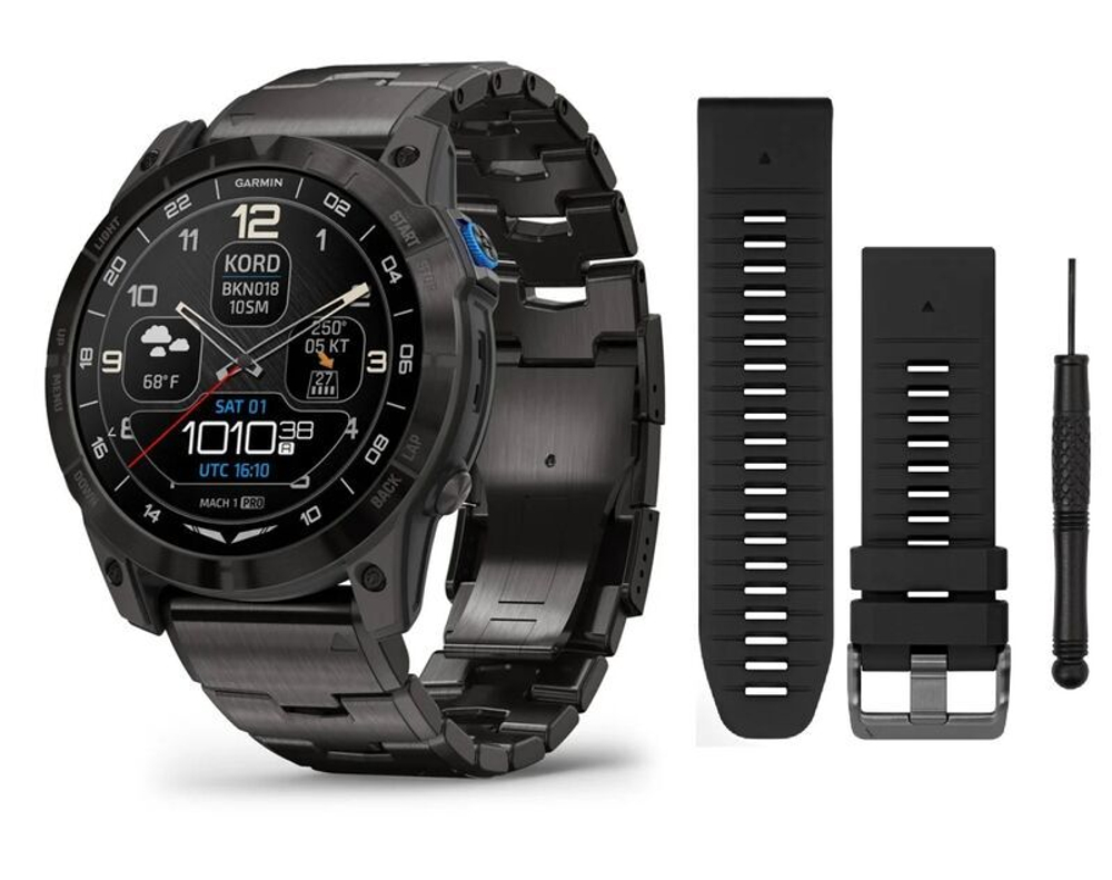 Умные часы Garmin D2 Mach 1 Pro Titanium Aviator Bracelet