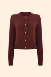 Кардиган из кашемира ((Roselle)), шоколадный