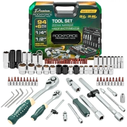 Набор инструментов 94+6пр. 1/4''1/2''6pt RockFORCE RF-4941-5 GOLD