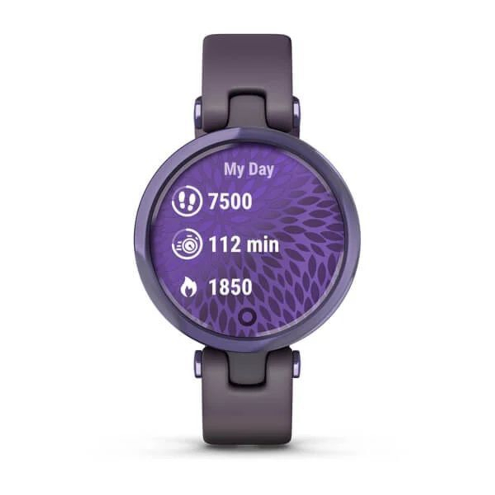 Часы Garmin Lily безель цвета полночная орхидея, корпус темная орхидея и силиконовый ремешок, 010-02384-12