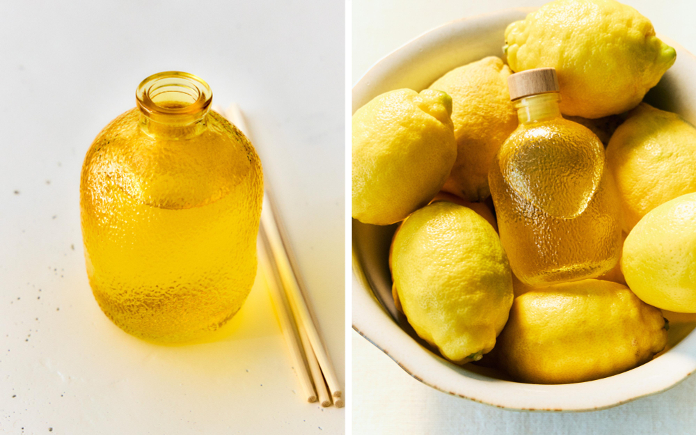 Zara Home Аромадиффузор Ginger Lemon 180 мл, тростниковые палочки микадо, аромат свежий цитрусовый, Горчичный