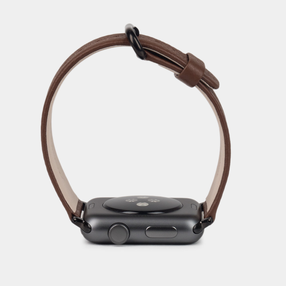 Ремешок для Apple Watch 44/45/46 mm из кожи теленка, цвета шоколад
